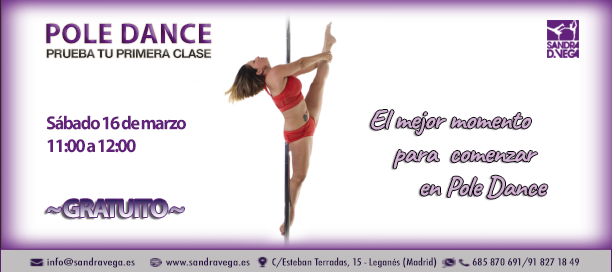 Taller gratuito pole dance - Academia Sandra D. Vega